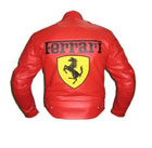 Ferrari rot Motorrad Lederjacke