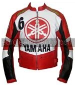 Yamaha 6 rot weiß schwarz Motorradjacke