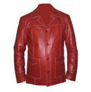 neue rote Farbe weichen Anilinleder Jacke für Männer