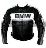 BMW veste en cuir de motorrad en gris blanc noir