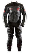 Honda Racing Black Color Leather Suit