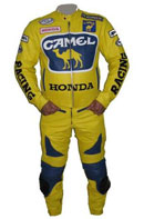 Honda Camel Yellow Color Leather Suit
