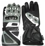 Grau Farbe Motorrad Lederhandschuhe