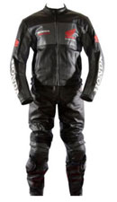 Honda schwarz Motorrad Lederkombi