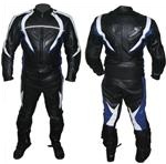 Motorrad Leder zwei 2 Anzug schwarz