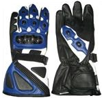 Motorrad Lederhandschuhe Blaue Farbe