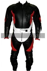 One piece Motorrad Lederkombi schwarz weiß rot