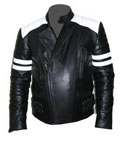 Stilvolle Herren weißen weichen Anilin-Leder-Jacke