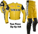 YAMAHA gelbe Farbe Motorrad Lederkombi