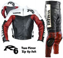 Yamaha R6 Motorrad Lederkombi