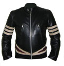 neue X-Men-Stil schwarze Farbe weichen Anilin-Leder-Jacke
