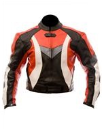 reiten Mode Motorrad-Lederjacke rot schwarz weiß grau