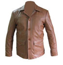 élégant brun veste en cuir souple